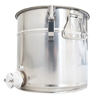 25 kg honey tank with plastic gate and sealing lid - Swiss Biene